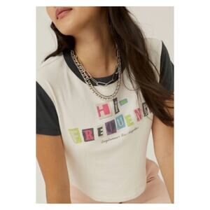 NEW Daydreamer Hi-Frequency Ransom Note Ringer‎ Tee M White